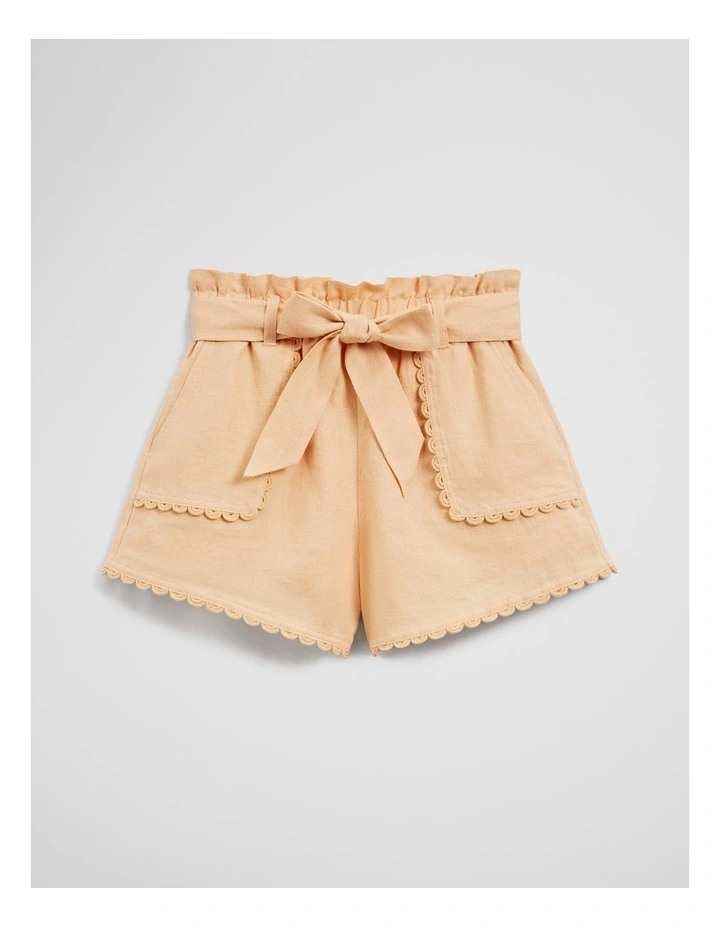 Paperbag Short in Pale Orange image 2
