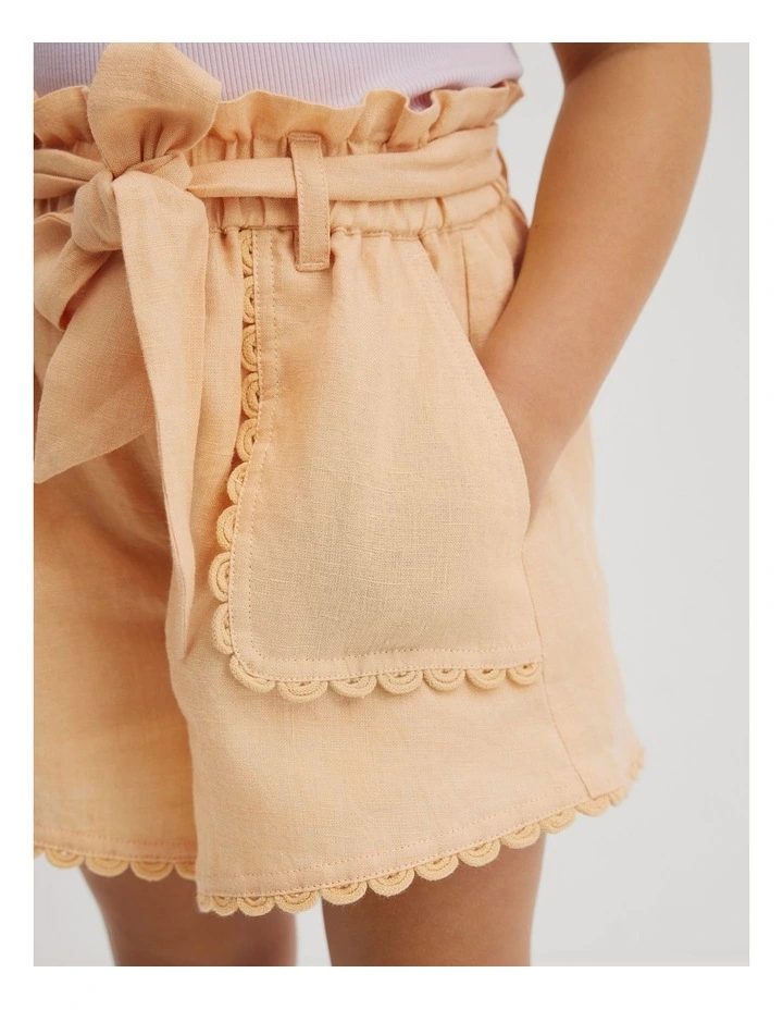 Paperbag Short in Pale Orange image 3