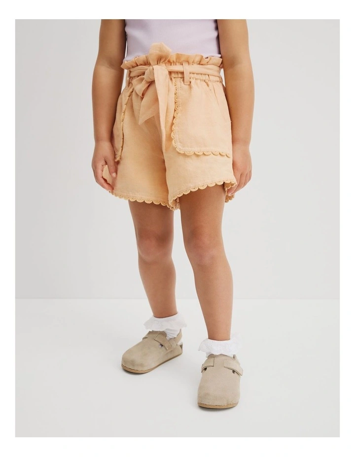Paperbag Short in Pale Orange image 4