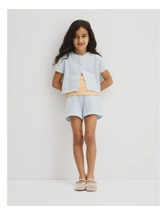 Knit Short in Ice Blue