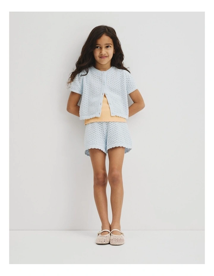 Knit Short in Ice Blue image 1