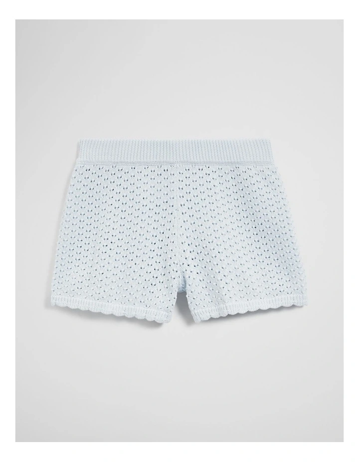 Knit Short in Ice Blue image 2