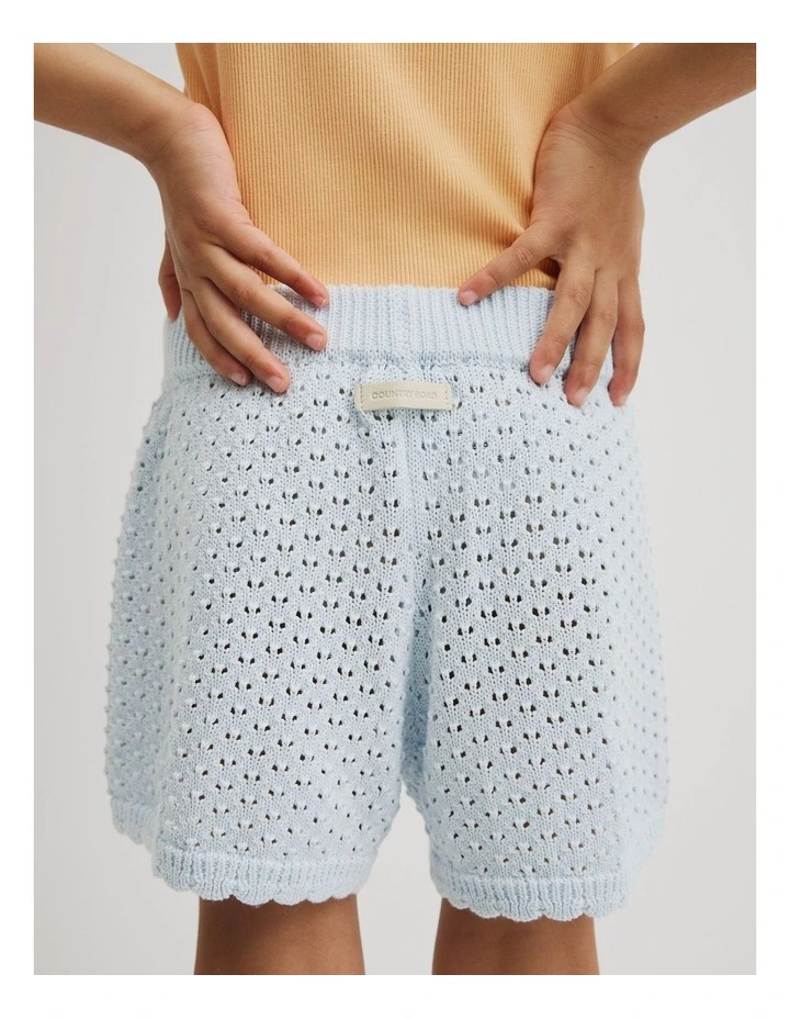 Knit Short in Ice Blue image 3