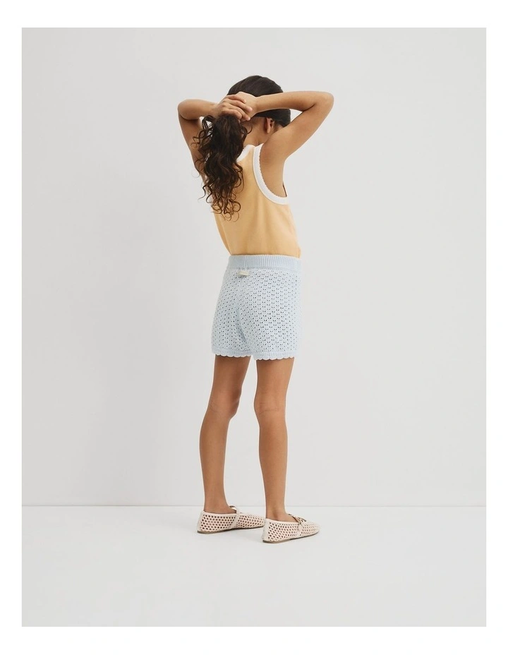 Knit Short in Ice Blue image 5