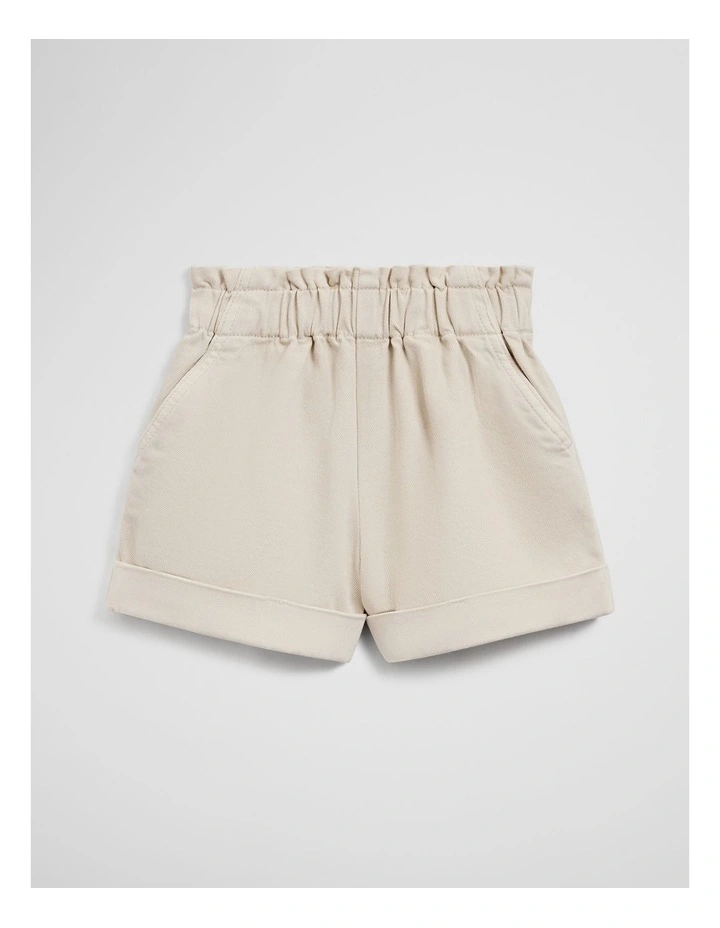 Denim Short in Ecru Wash image 1