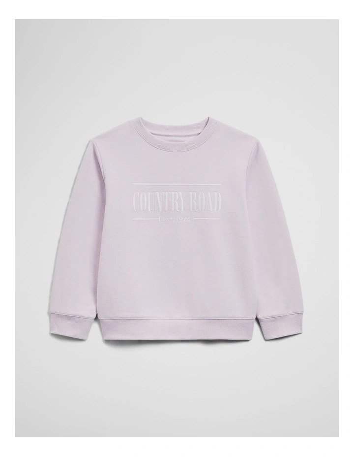 Australian Cotton Relaxed Heritage Sweat in Lavender Fog image 1