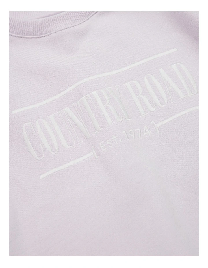 Australian Cotton Relaxed Heritage Sweat in Lavender Fog image 2