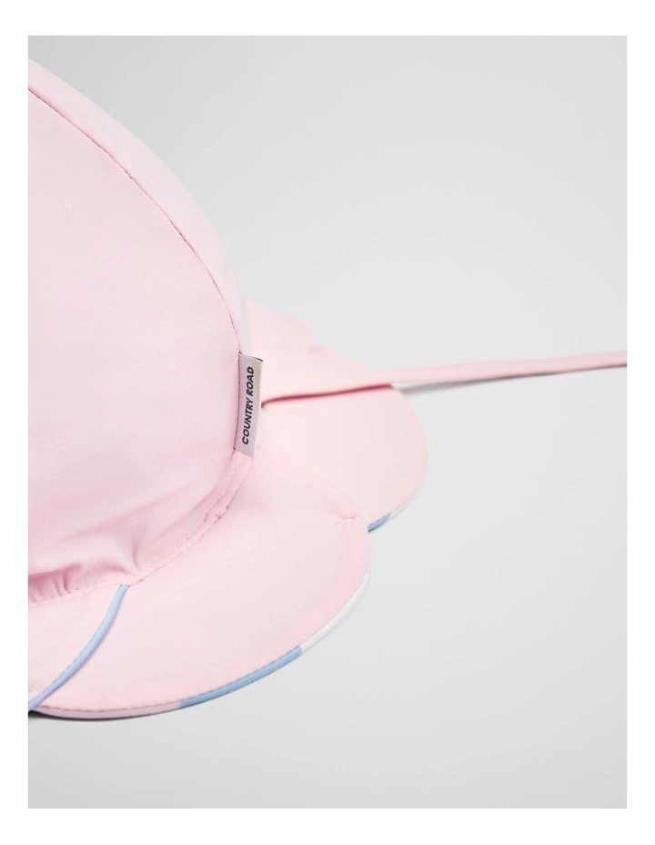 Reversible Swim Hat in Blue Pink Stripe image 2