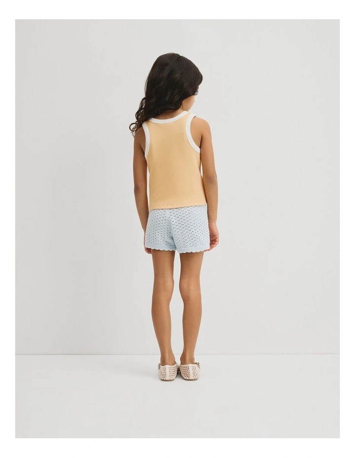 Sleeveless Ribbed Tank in Pale Orange image 5