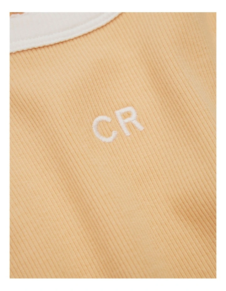 Sleeveless Ribbed Tank in Pale Orange image 6
