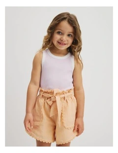 Sleeveless Ribbed Tank in Lavender Fog