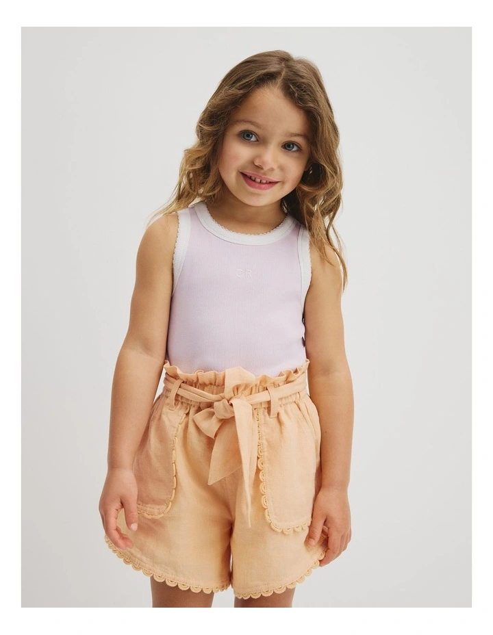 Sleeveless Ribbed Tank in Lavender Fog image 1