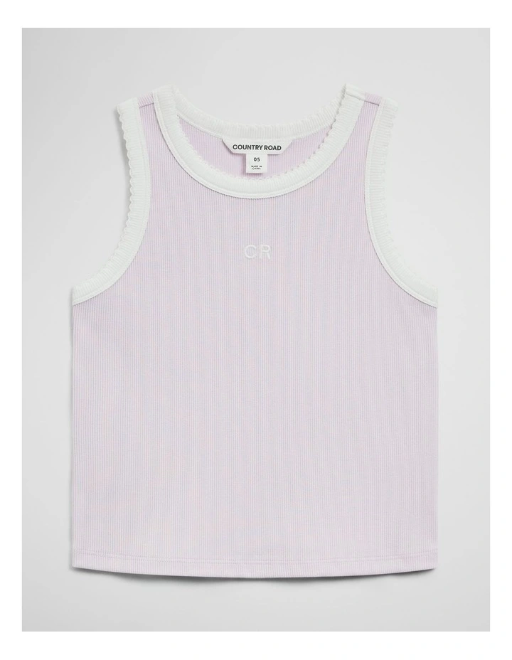 Sleeveless Ribbed Tank in Lavender Fog image 2