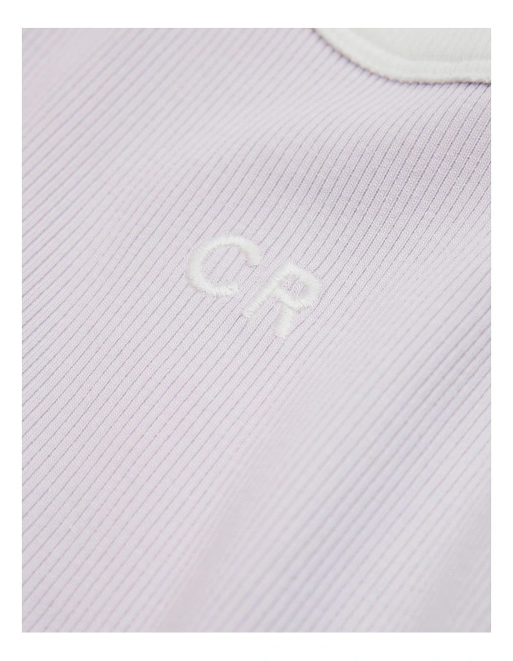 Sleeveless Ribbed Tank in Lavender Fog image 6