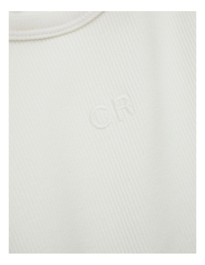 Short Sleeve Rib T-shirt in Marshmallow image 2