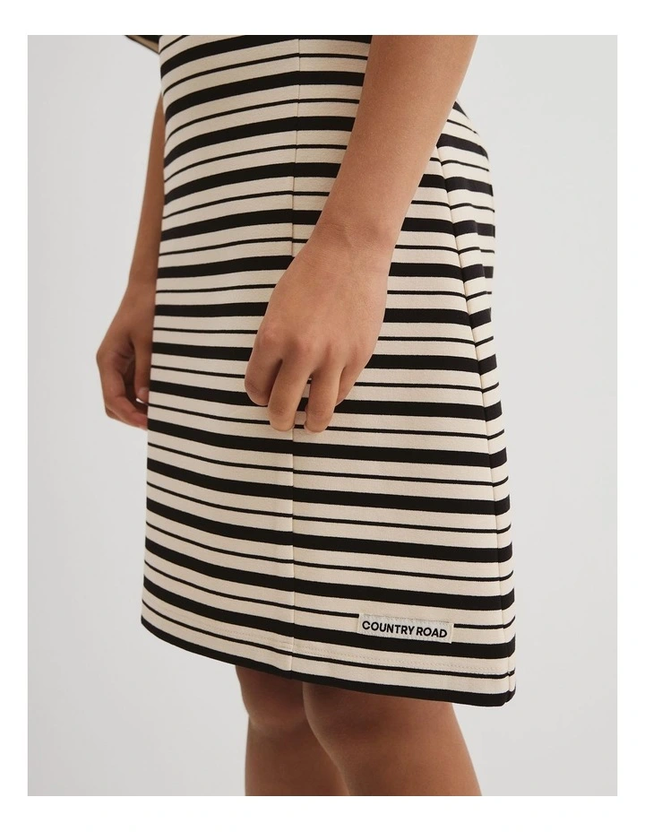 Teen Short Sleeve Stripe T-shirt Dress in Stone Stripe image 3
