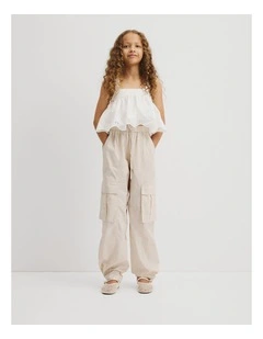 Teen Cargo Pant in Stone