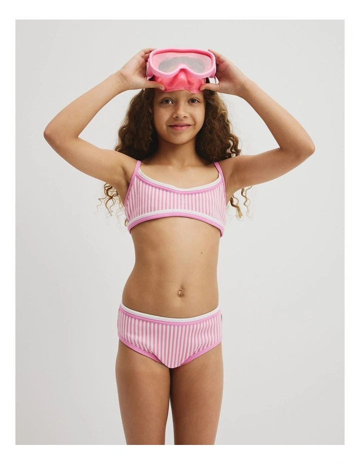 Teen Two-piece Bikini Set in Bubblegum Stripe image 1