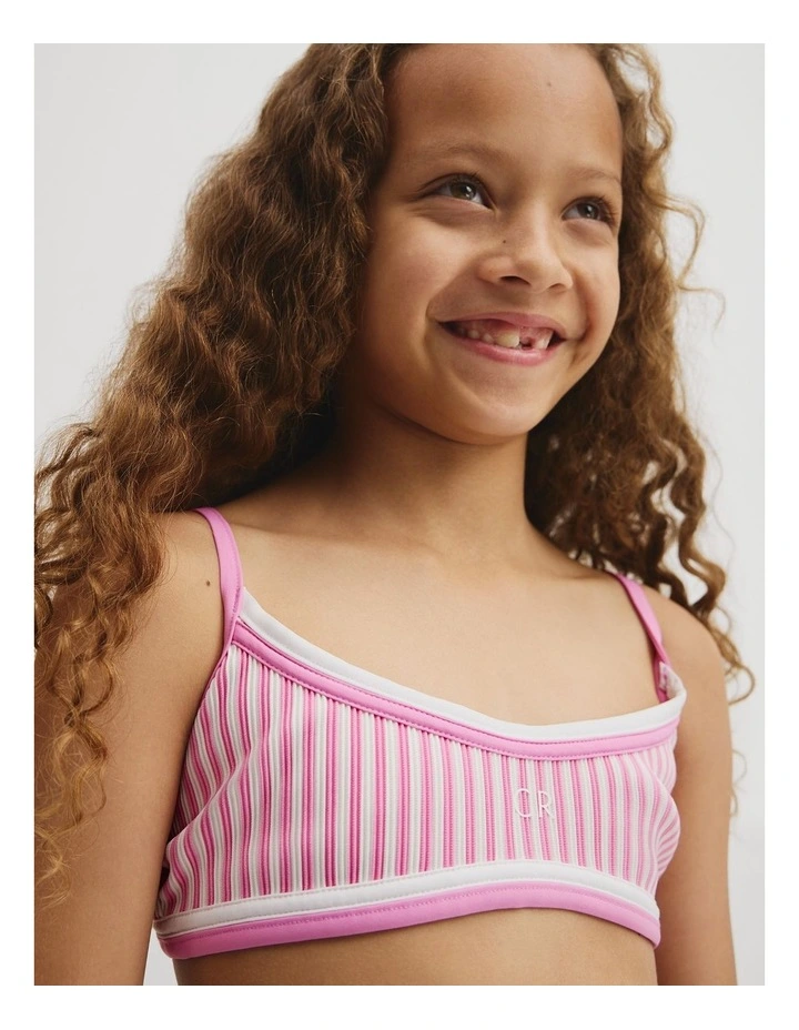 Teen Two-piece Bikini Set in Bubblegum Stripe image 3