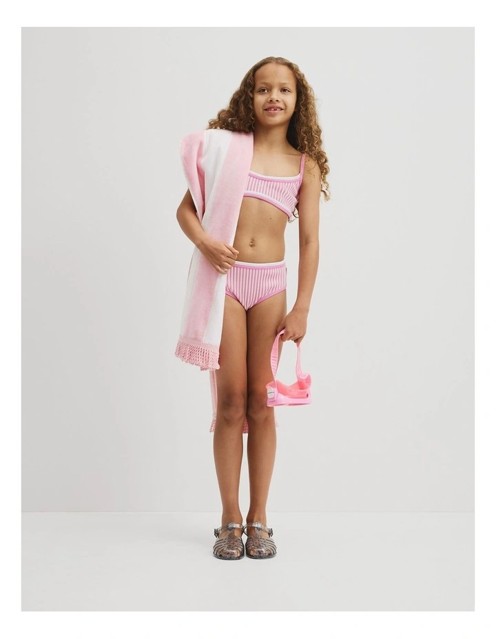 Teen Two-piece Bikini Set in Bubblegum Stripe image 4