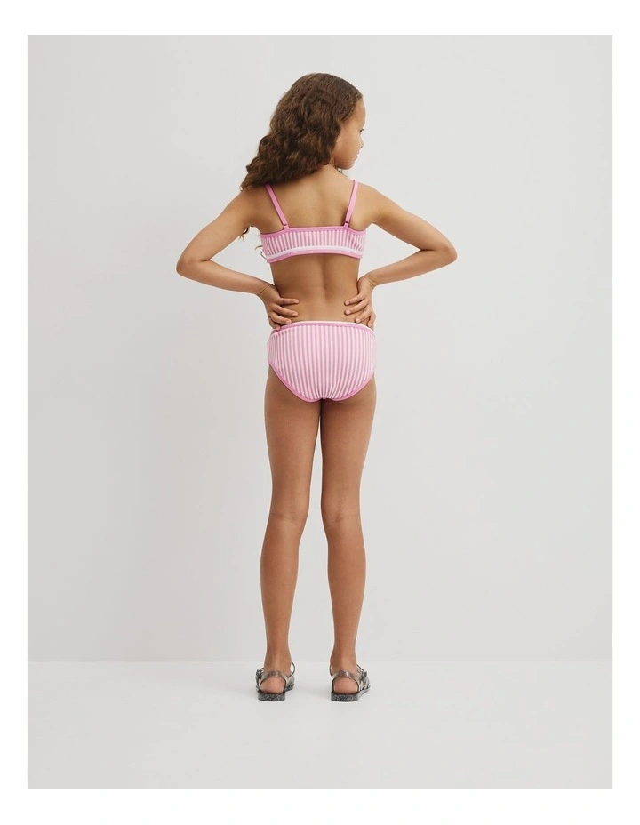 Teen Two-piece Bikini Set in Bubblegum Stripe image 5