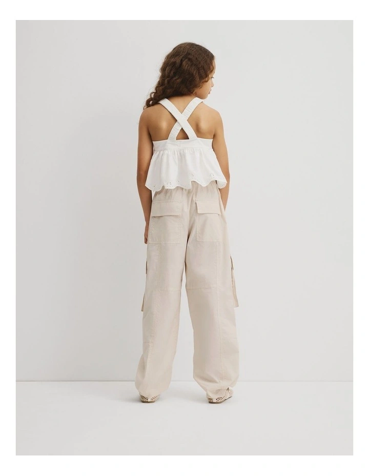 Teen Sleeveless Cutwork Cami Top in Marshmallow image 5