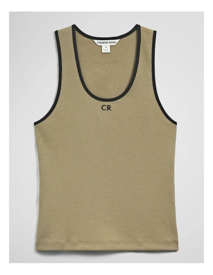 Teen Sleeveless Rib Tank in Aloe image 2