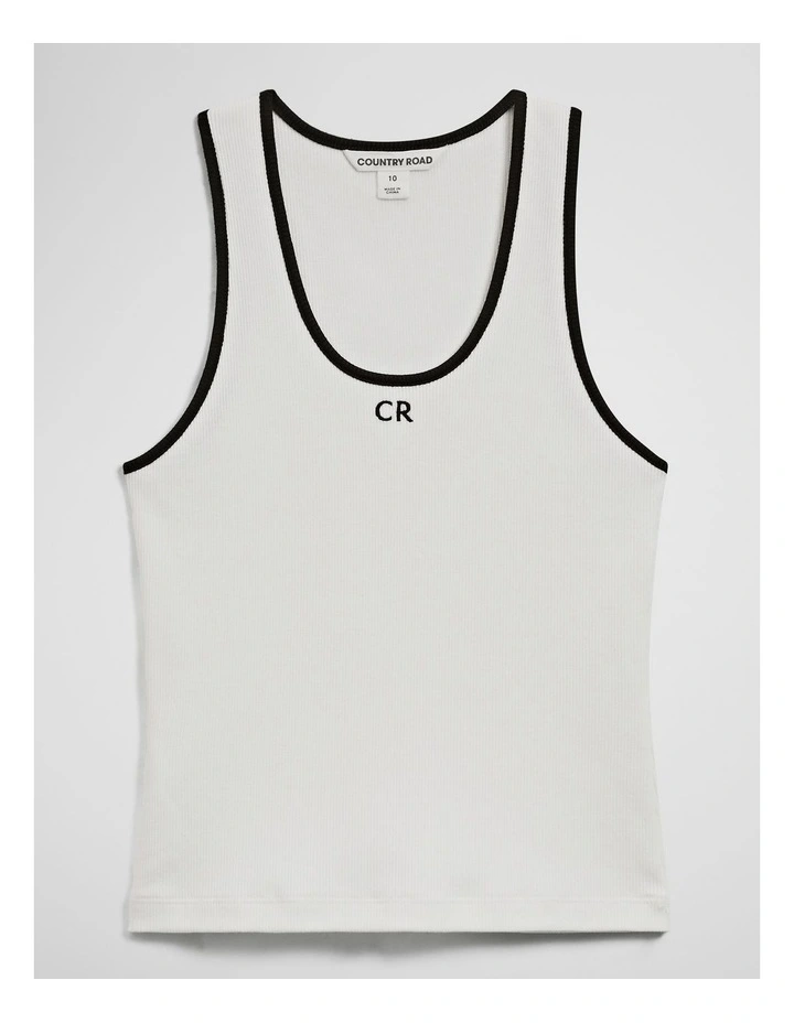 Teen Sleeveless Rib Tank in Marshmallow image 2