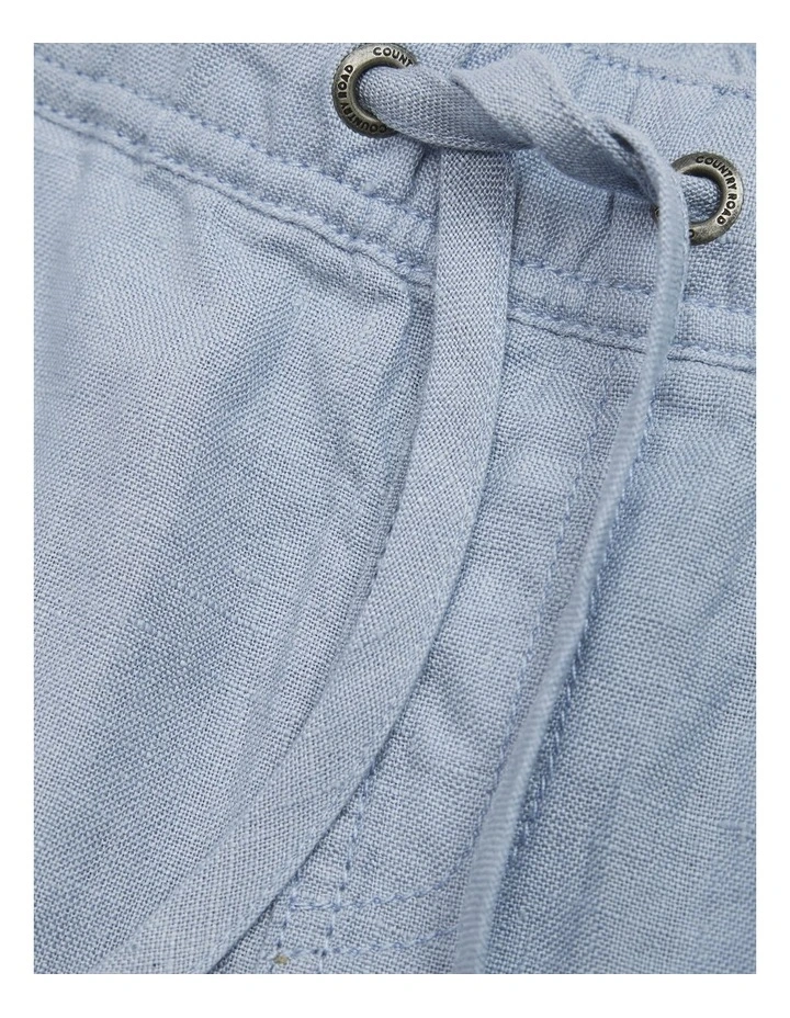 Linen Pant in Mid Blue image 6