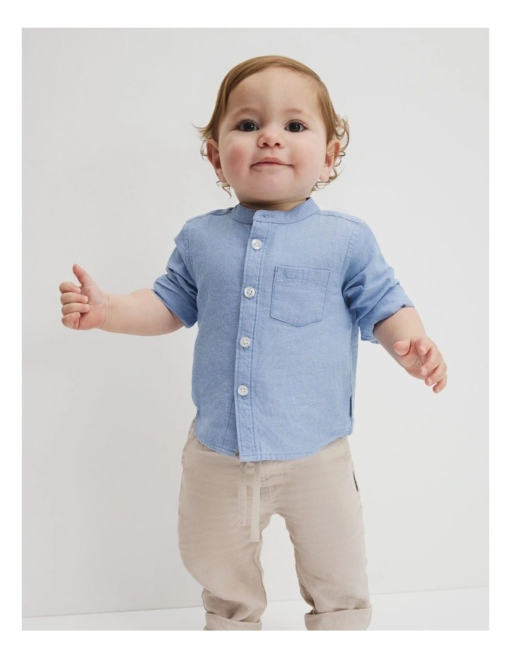 Long Sleeve Chambray Shirt in Chambray image 1