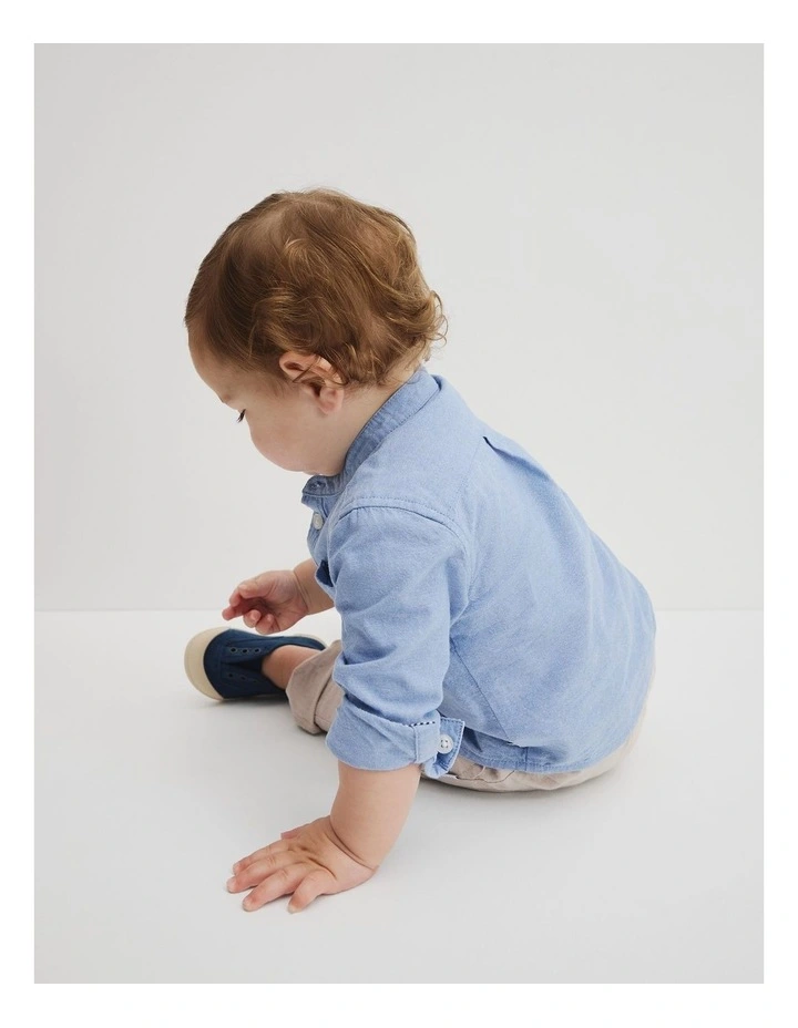 Long Sleeve Chambray Shirt in Chambray image 5