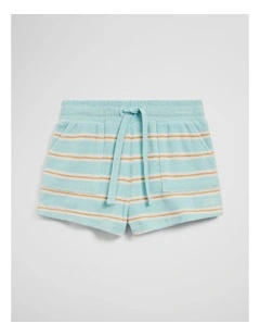 Stripe Terry Short in Reef Blue Stripe