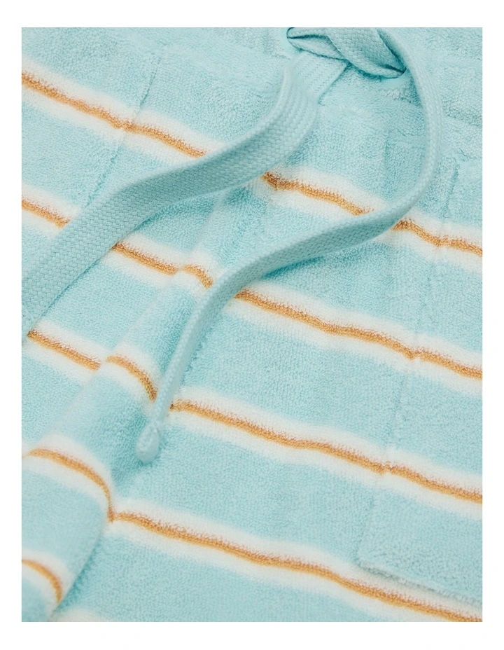 Stripe Terry Short in Reef Blue Stripe image 2
