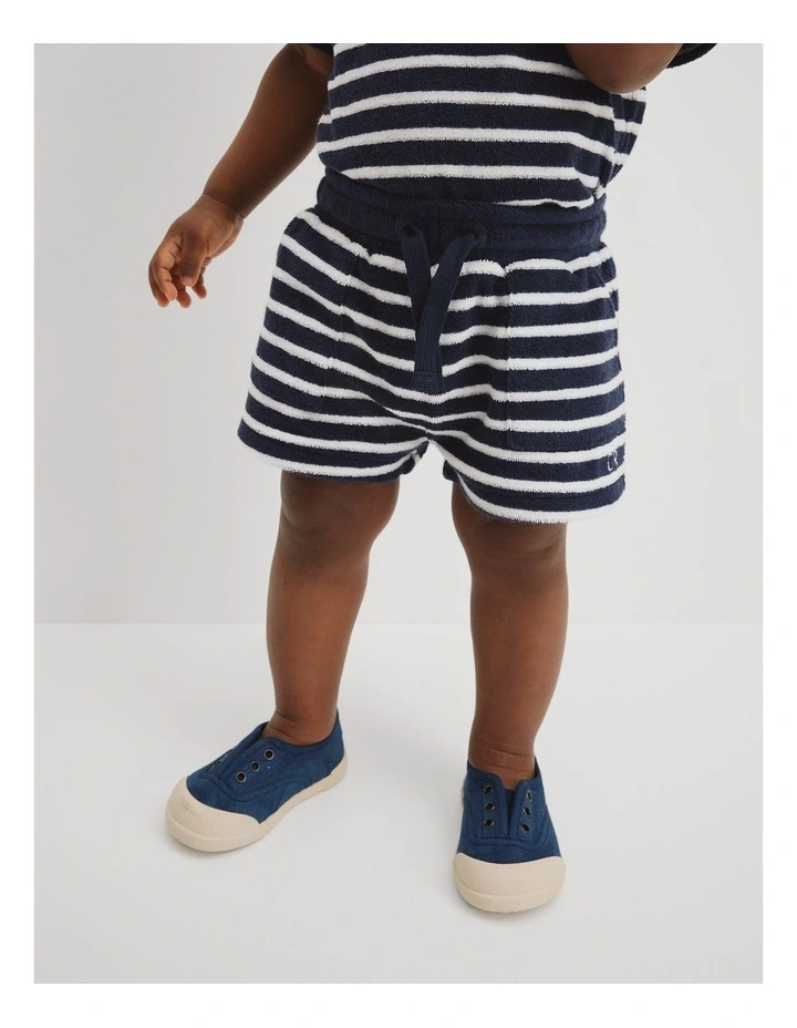 Stripe Terry Short in Navy Stripe image 4