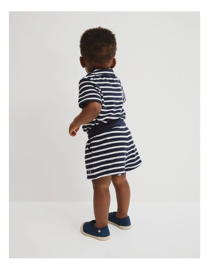 Stripe Terry Short in Navy Stripe image 5