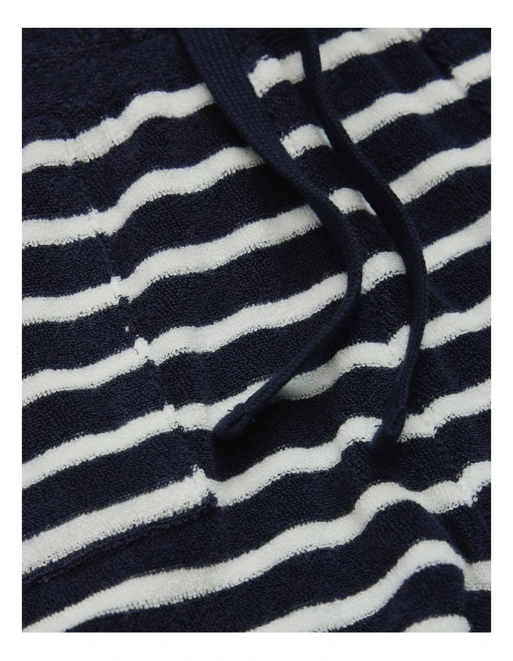 Stripe Terry Short in Navy Stripe image 6
