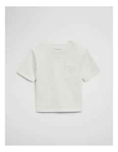 Relaxed Fit Short Sleeve Pocket T-shirt in Marshmallow