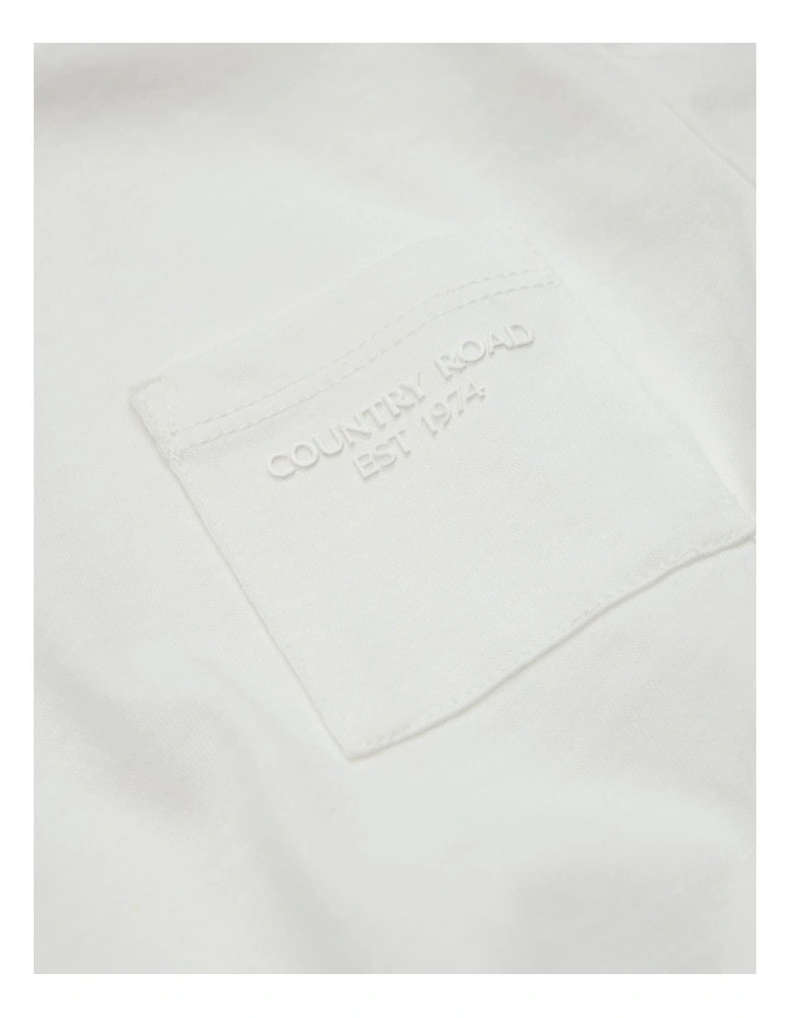 Relaxed Fit Short Sleeve Pocket T-shirt in Marshmallow image 2