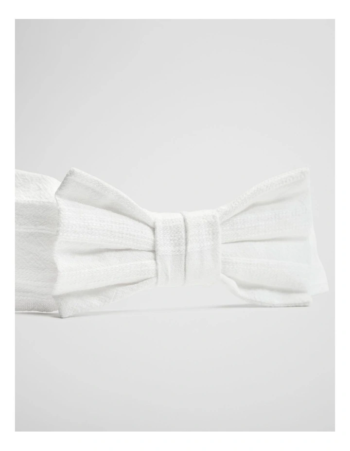 Woven Headband in Marshmallow image 2