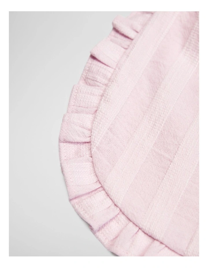 Woven Frill Bib in Cloud Pink image 2