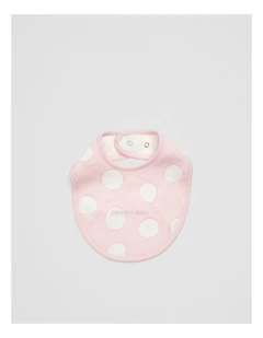 Waffle Bib in Mineral Pink Spot