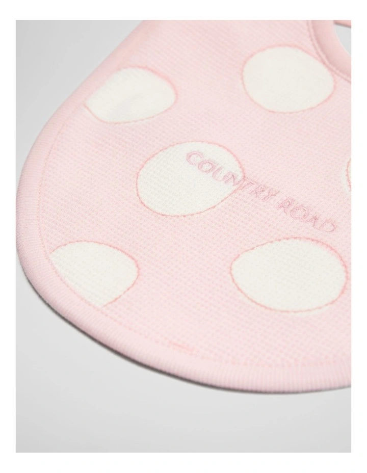 Waffle Bib in Mineral Pink Spot image 2