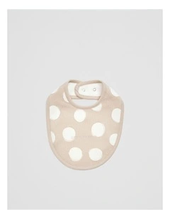 Waffle Bib in Pebble Spot