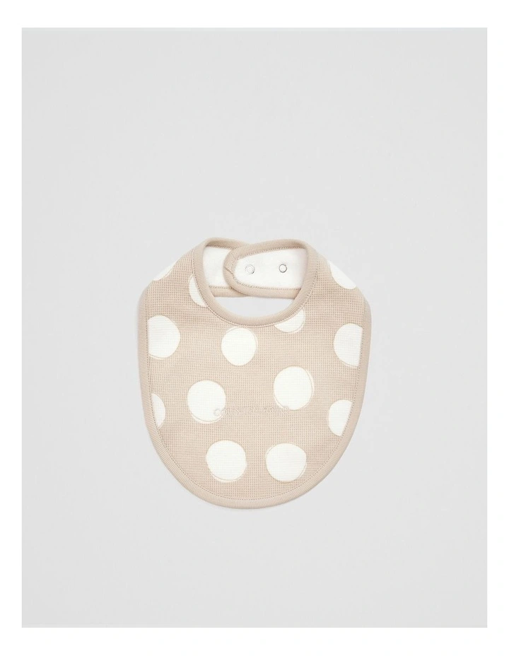 Waffle Bib in Pebble Spot image 1