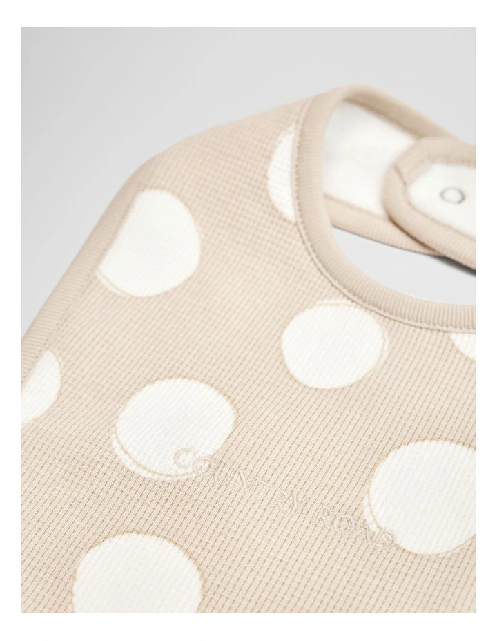 Waffle Bib in Pebble Spot image 2