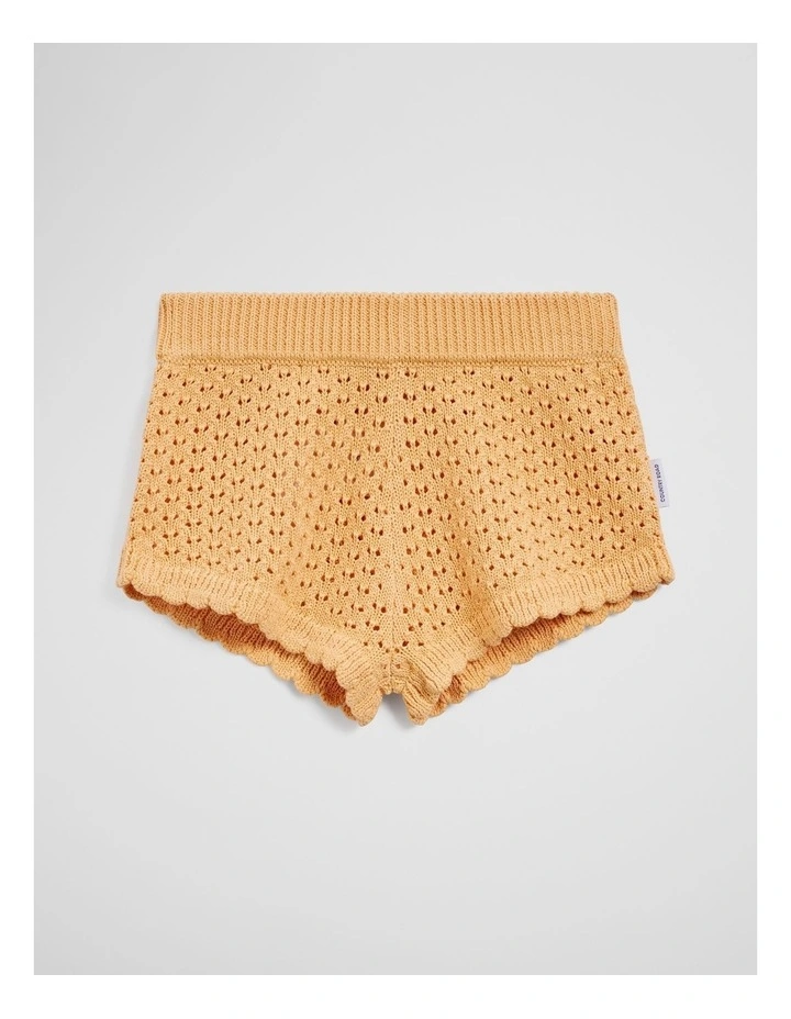 Scallop Knit Short in Pale Orange image 1