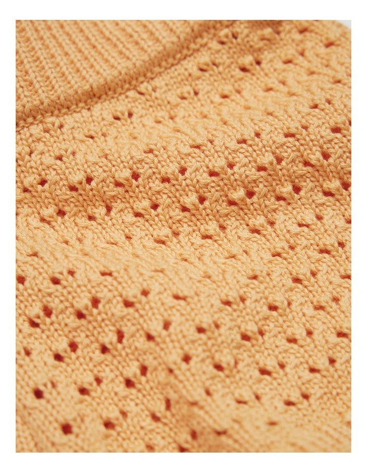 Scallop Knit Short in Pale Orange image 2