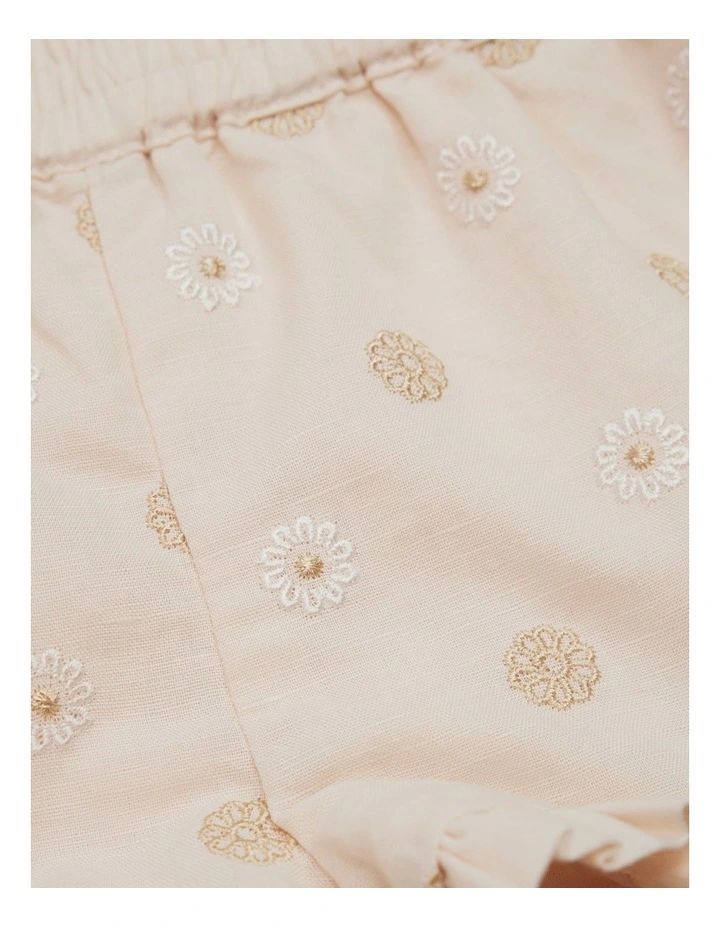 Pull On Embroidered Short in Floral Spot image 7