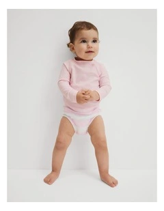 Stripe Swim Nappy in Sweet Pink