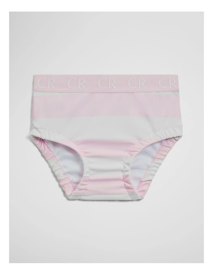 Stripe Swim Nappy in Sweet Pink image 2